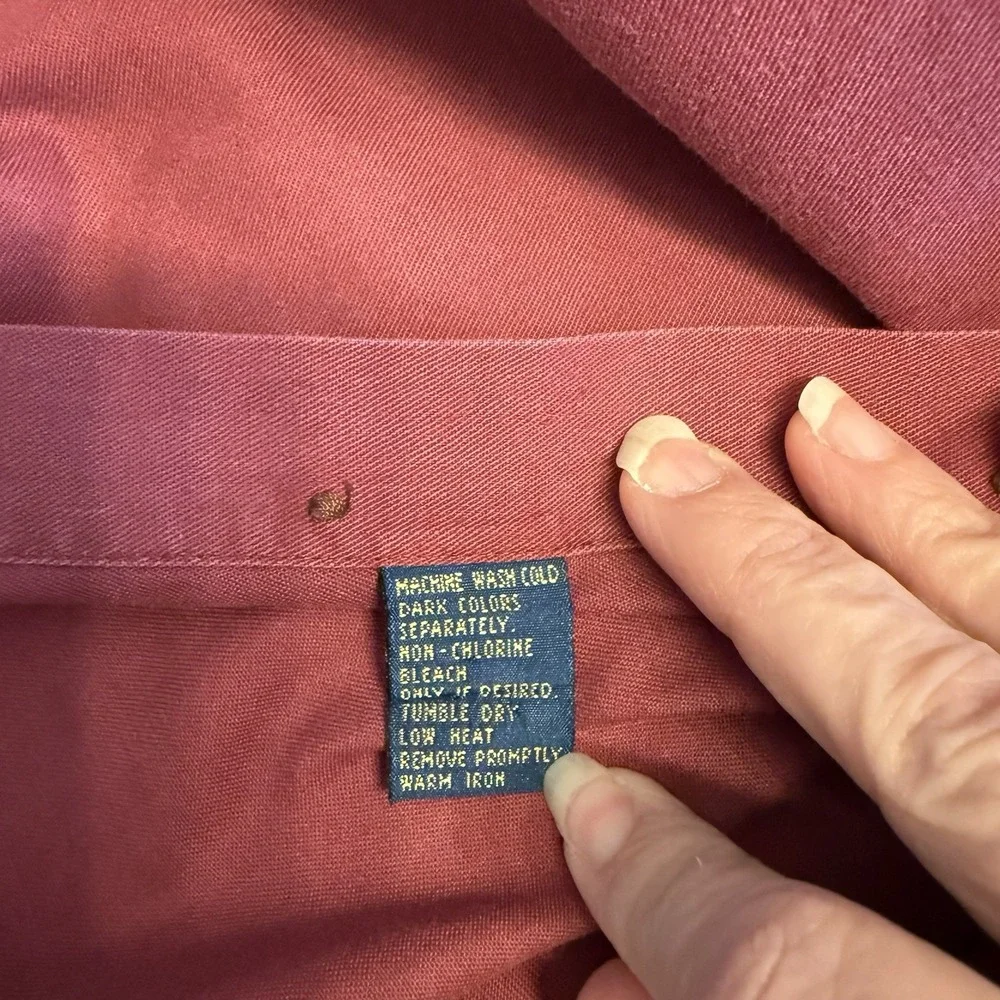 Vintage Preppy 90s Chaps Ralph Lauren Shirt Mens M Maroon Crest‎ Logo Golf Y2K